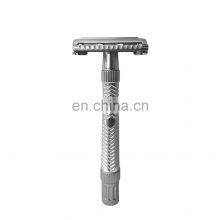 Professional Classical Style Sliver Metal Butterfly Safety Shaving Razor for Men thumbnail-2