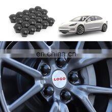 2021 New Style External Decoration For Tesla Hub Screw Cover Anti Corrosion Wheel Hub Shroud Kit Model Y thumbnail-3