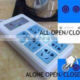 2200W 6-sockets Smart WiFi Power Strip With Home Alarm Function Compatible With 16PCS 315MHz OR 433MHz Wireless External Sensors thumbnail-4