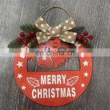 OEM Custom Wooden Cordless Flowers Holder Artificial Large Outdoor Wholesale Decoration Wreath Christmas thumbnail-2