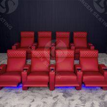 Red Leather Home Cinema Sofa LS-6012R thumbnail-3