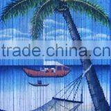 High Quality Best Selling Bamboo Door Curtain With Hammock Beach Scene in Viet Nam thumbnail-1