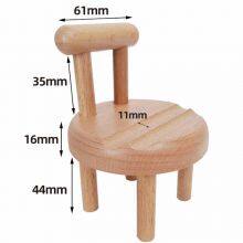 Wooden Chair Design Holder for Mobile Phone Used on Desk Home thumbnail-3