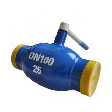 GOST Q61F DN80 PN25 Welded Ball Valve Cast Steel Carbon Steel Hard Seal Worm Gear Handle Ball Valve thumbnail-1