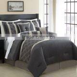 7 Pcs Gorgeous Embroidery Decorative Lines Comforter Set thumbnail-1