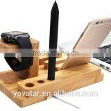 Multi-Functional Watch Holder Stand Wooden Smartphone Mount With Charging Slot thumbnail-2