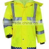 Waterproof high quality 3-in-1 hi vis 300 denier oxford polyester reflective safety