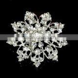 Wholesale Price Classic Zinc Alloy Vintage Snowflake Rhinestone Crystal Strass Brooch Pins , Crystal Rhinestone Strass Brooch thumbnail-2