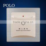 Dedicated Hotel Energy Saver Card Switch Stainless Brushed PC Material Energy Saver Card Switch