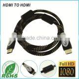 Silver and Black HD TV Cable Sleeving Braided Cable High Speed Connect Wire For 3D TV Support 1080P Cable thumbnail-1