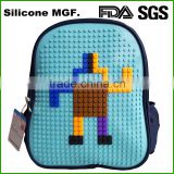 Novelty fanny diy silicone silicone book bag kids school backpack