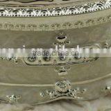 Luxury Handmade Custom Heart Shaped Sliver Plating European Style Lead Tin Zinc Alloy Metal Jewelry Box Accessories Gift Box thumbnail-5