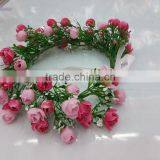 Wholesale Artificial Women Rose Flower Wedding Crown Head Band Tiara Flower Crown Garland for Girls thumbnail-2