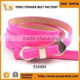 Pink Metal Buckle Delicate Skinny New Fashion Casual Garment Belt