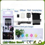 Portable Mini 4 LED External Flash Fill Light Selfie Lamp For IPhone 6 thumbnail-2