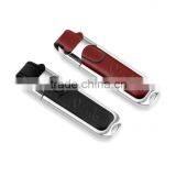 Full Capacity USB 2.0 Flash Jump Drive Black/Brown Leather