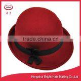 Wool Felt Bowler Trilby Hat for Ladies thumbnail-1