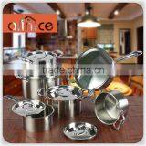 ACCXTZG41TG Straight Shape 12 Piece Stainless Steel Cookware Set