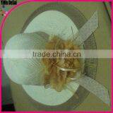 2015 Fashion Summer Flower Bowknot Beach Wholesale Lady White Hat