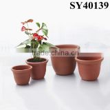 Small round garden pots plastic china