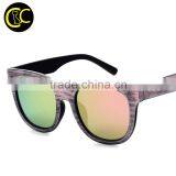 New Round Glasses Imitation Wood Grain Sun Glasses Big Sunglasses Fashion Women 2016 Famous Brand Designer Oculos De Sol CC5008 thumbnail-2