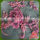 Hangzhou [Renee]Handmade Sequined Beads Mesh Embroidery Fabric Quality Choice thumbnail-1