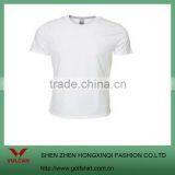 Unisex white bulk blank t shirt design for promotion