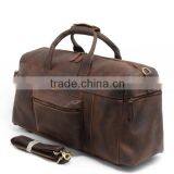 High Quality Cowhide Leather Duffle Weekend Bag thumbnail-1