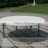 Durable PE 2 Meter White Upscale Round Wedding Table/stainless Steel Bracket Modern Round Marriage Table With Removable Legs thumbnail-3