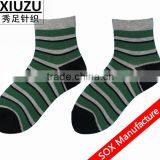 Green Color Socks Striped Kids Socks thumbnail-1