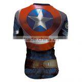 Wholesale Clothing Apparel Shorts Sports Running Tights Spandex Slim 3D Printing t Shirt thumbnail-3