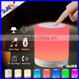 Outdoor Portable Rechargeable Touch Lamps Subwoofer MP3 Music Player LED Mini Portable Bluetooth Speaker for Mobile Phone