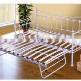 White Folded Sofa Bed Frame Metal Double Bed thumbnail-1