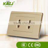 American Wall Electrical Double 2 Pin Socket
