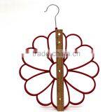 The HEAD Red Flower Flocked Scarf Hanger 12ps Hooks, thumbnail-3