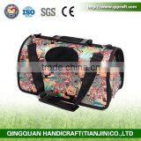 BSCI QingQ Factory Bicycle Pet Carrier Dog New Designer Canvas Denim Carrier Pet Bag thumbnail-5