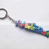 2016 The Newest Custom Design Letter Printing Soft PVC Rubber Keychains Wholesale