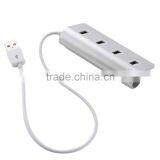 Multi 4 Port Aluminum Man Usb 2.0 Hub From China Suppliers With Blue LED Indicator Lights thumbnail-2