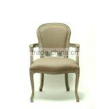 Nice Wooden Round Stool Modern Wing Back European Style Dining Chair thumbnail-2