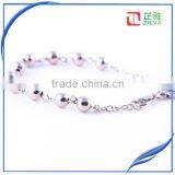 Jerusalem Round Silver Bead Catholic Rosary thumbnail-2