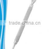 Combo Hollow Pusher Stainless Steel One End is Pusher and Second End is Pointed Curved Scoop 13 cm thumbnail-1