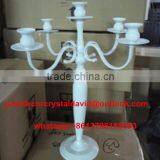 New Design White Crystal Candelabra for Wedding Tables thumbnail-1