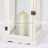 Cheap Wooden Lantern With Metal Top White Color thumbnail-6