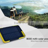 PS02 8000mah Solar Power Bank high capacity power bank, battery charger for Mobile phone /pad/camera