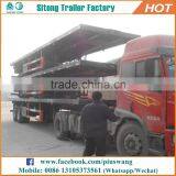 Factory Direct 3 Axles 20 40 Feet Container Platform Truck Trailer Shipping Container Trailers for Sale thumbnail-3