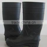 Acid Resistant Black Industrial Steel Toe PVC Safety Rain Boots thumbnail-4