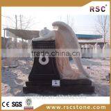 White Granite Carved Tombstone thumbnail-1