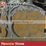 Newstar European Style Natural Granite Carved Tree Headstone thumbnail-2