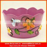 Antique Metal Flower Pot Painting Designs thumbnail-2