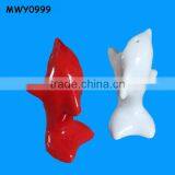 Red and White Dolphin Shape Salt Pepper Shaker thumbnail-1